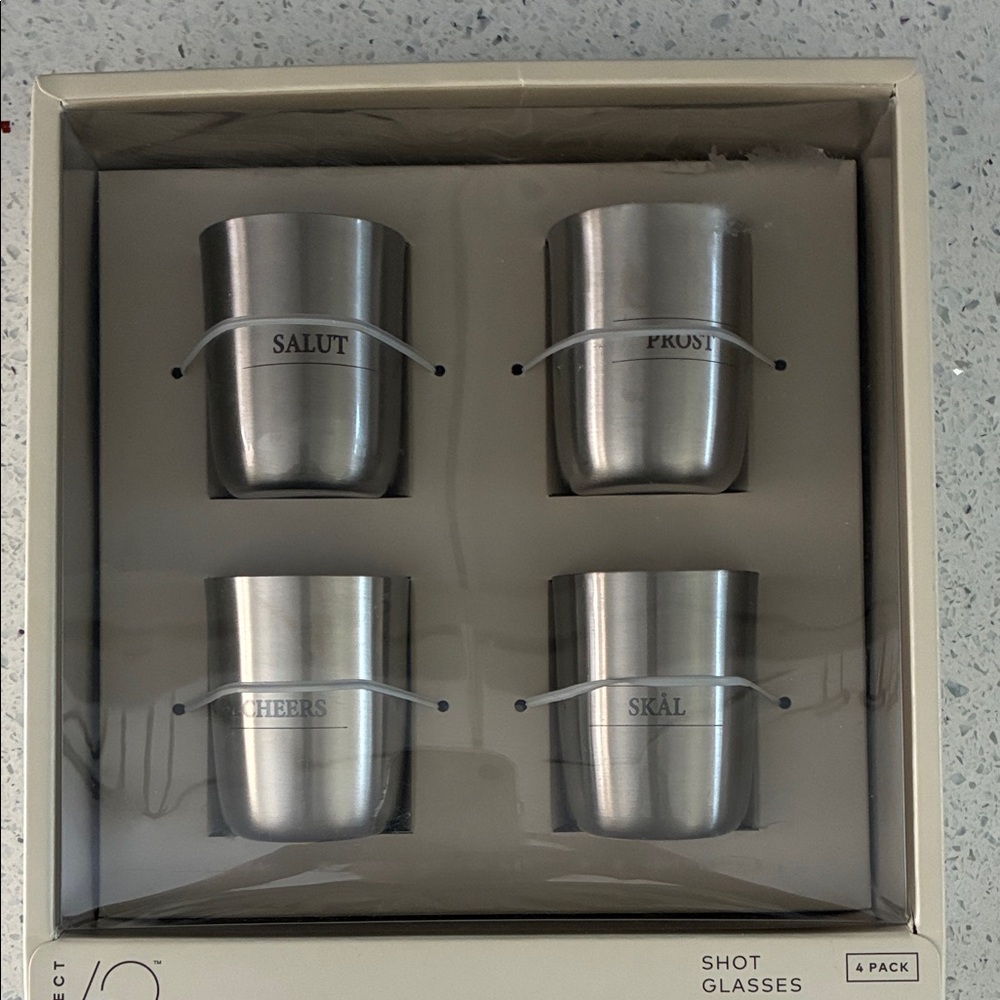 Target Silver Toasting Shot Glass Set